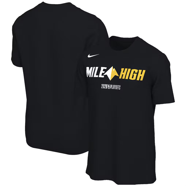 Men's Black Denver Nuggets 2026 Playoffs Mantra T-Shirt